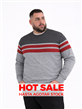 P8110 - Sweater Escote Redondo Rayado TALLE ESPECIAL