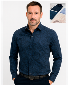 2426 - Camisa Entallada C/ Lycra Estampada