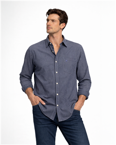 2447 - Camisa Polo Rayada Con Bolsillo