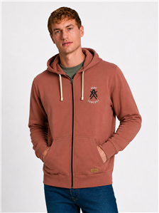 2963 - Campera Frisa Canguro Con Logo