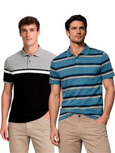 P5114 - Chomba Jersey Rayada Motivos Varios TALLE ESPECIAL