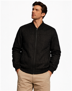 5870 - Bomber De Gamuza Con Piel