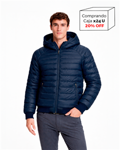 I8540 - Campera Puffer Urbana Capucha Desmontable